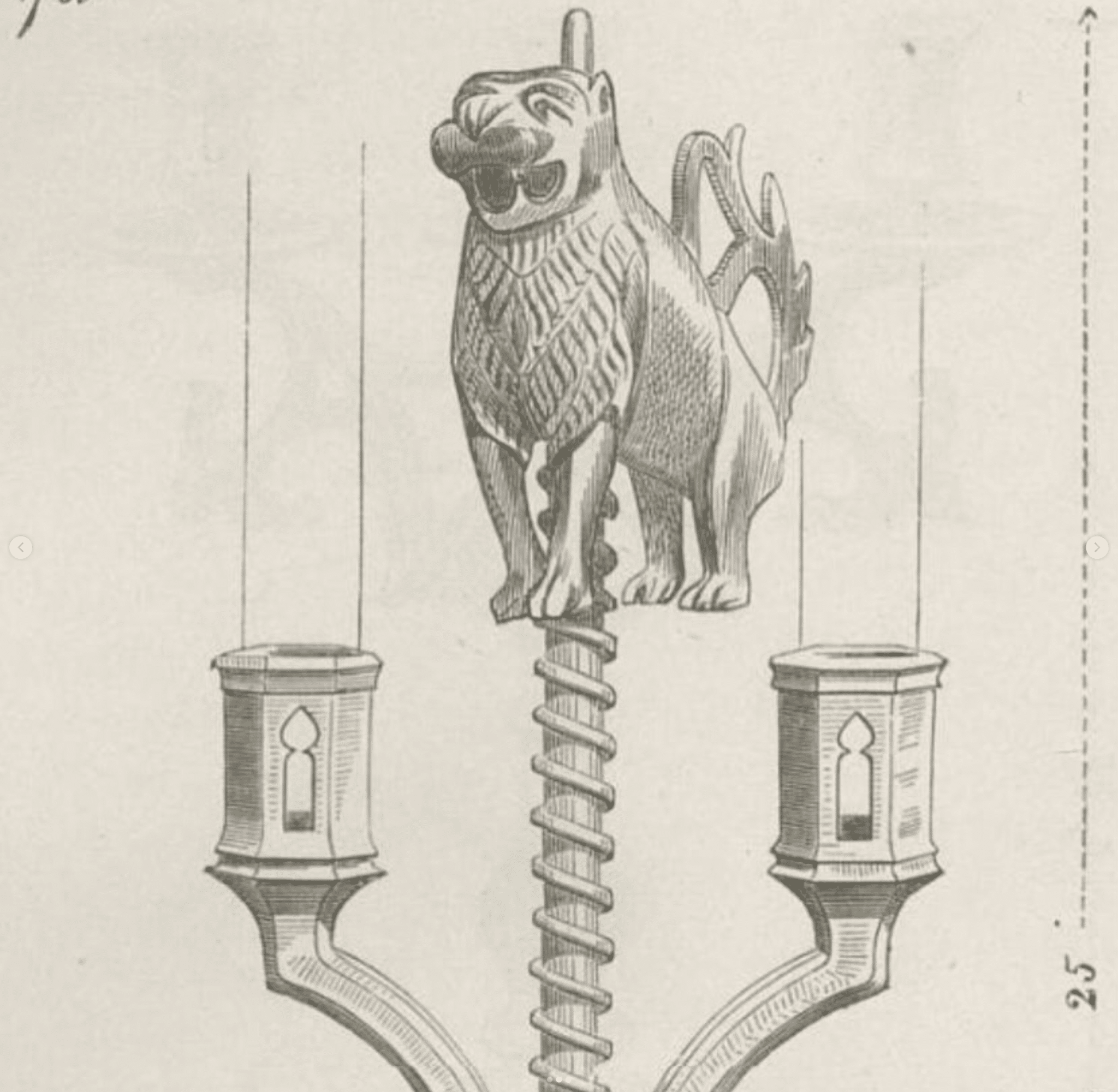 Flemish Copper-Alloy Chandelier Lion