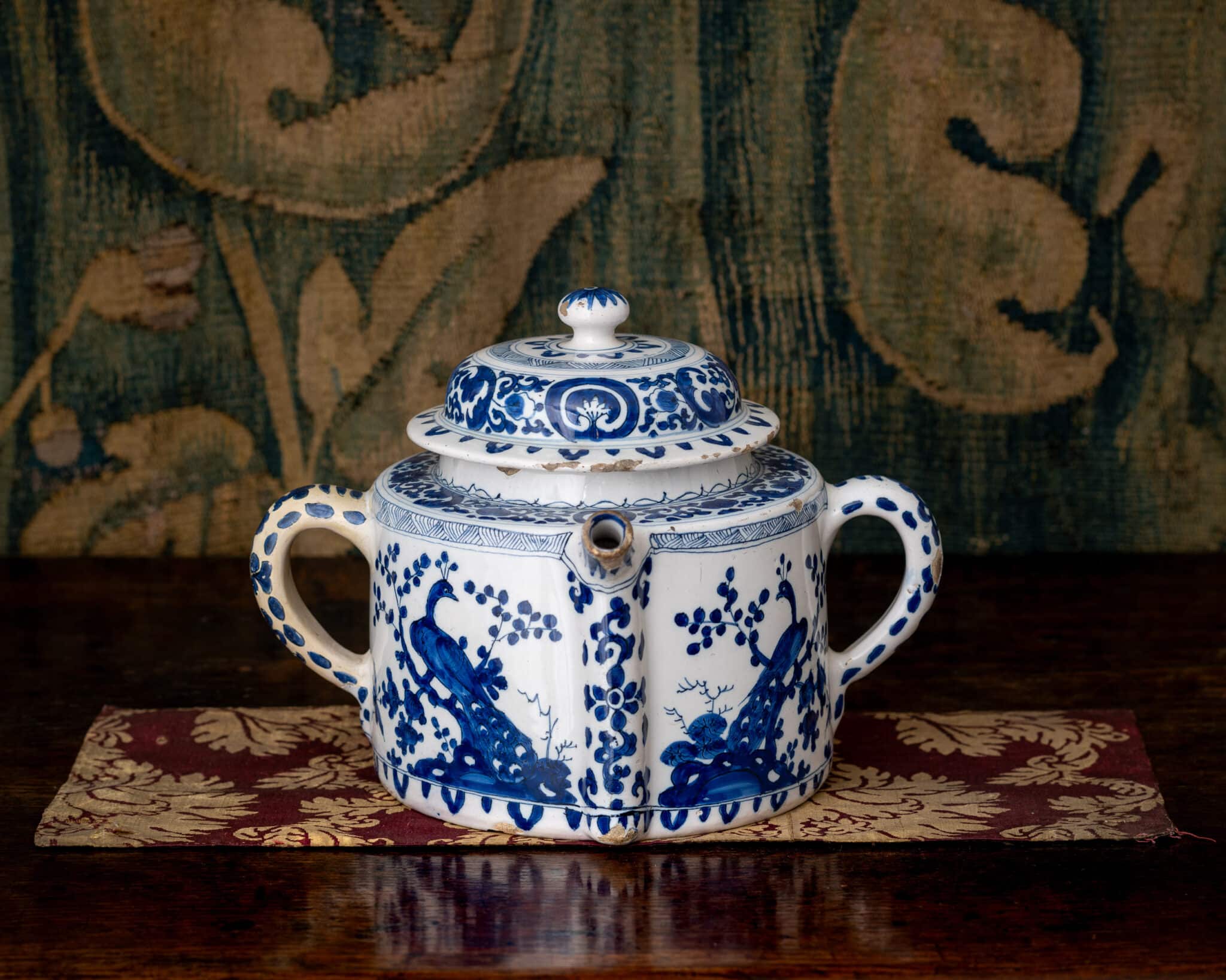 A Dutch Delft Blue and White Posset Pot and Cover
