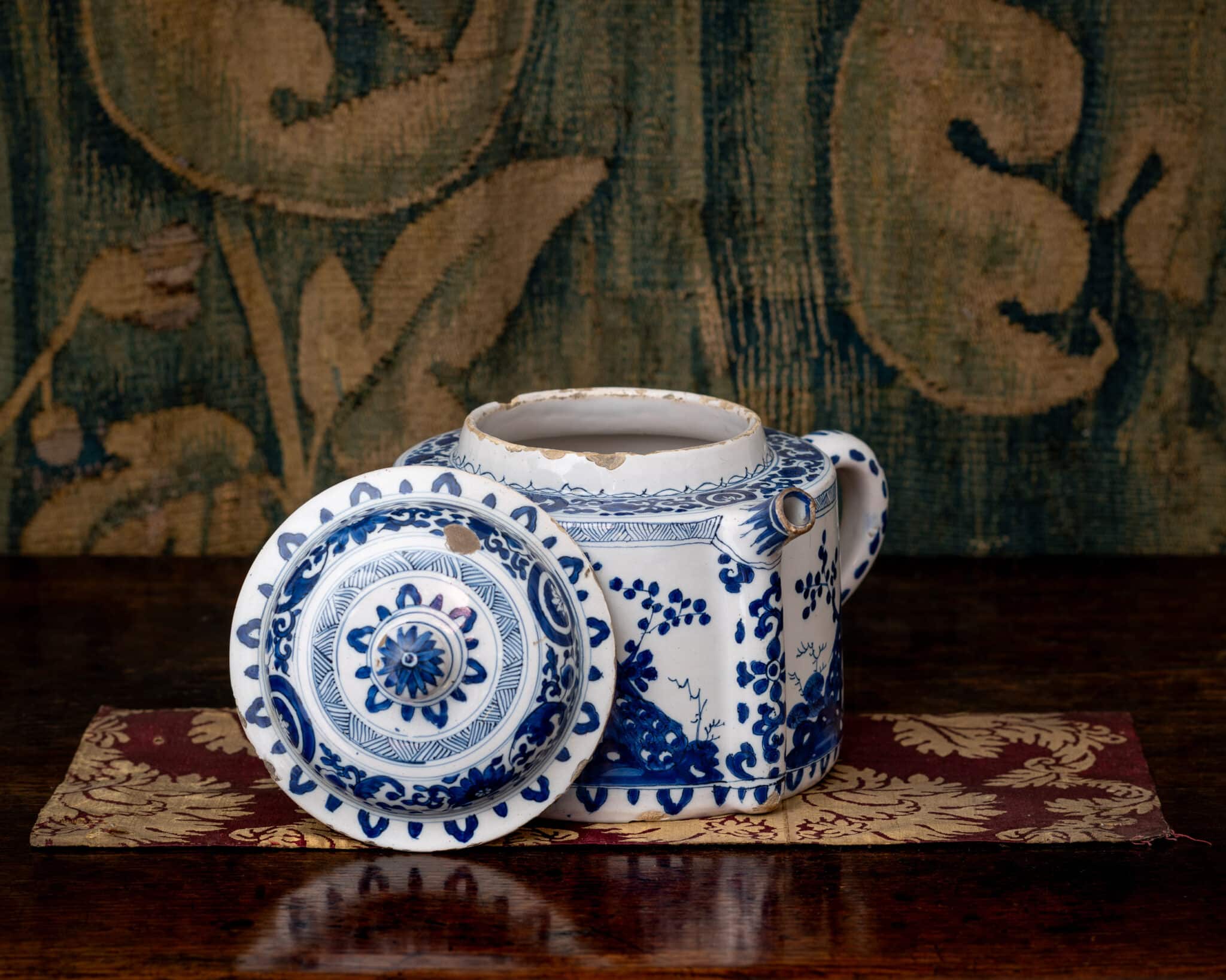 A Dutch Delft Blue and White Posset Pot and Cover