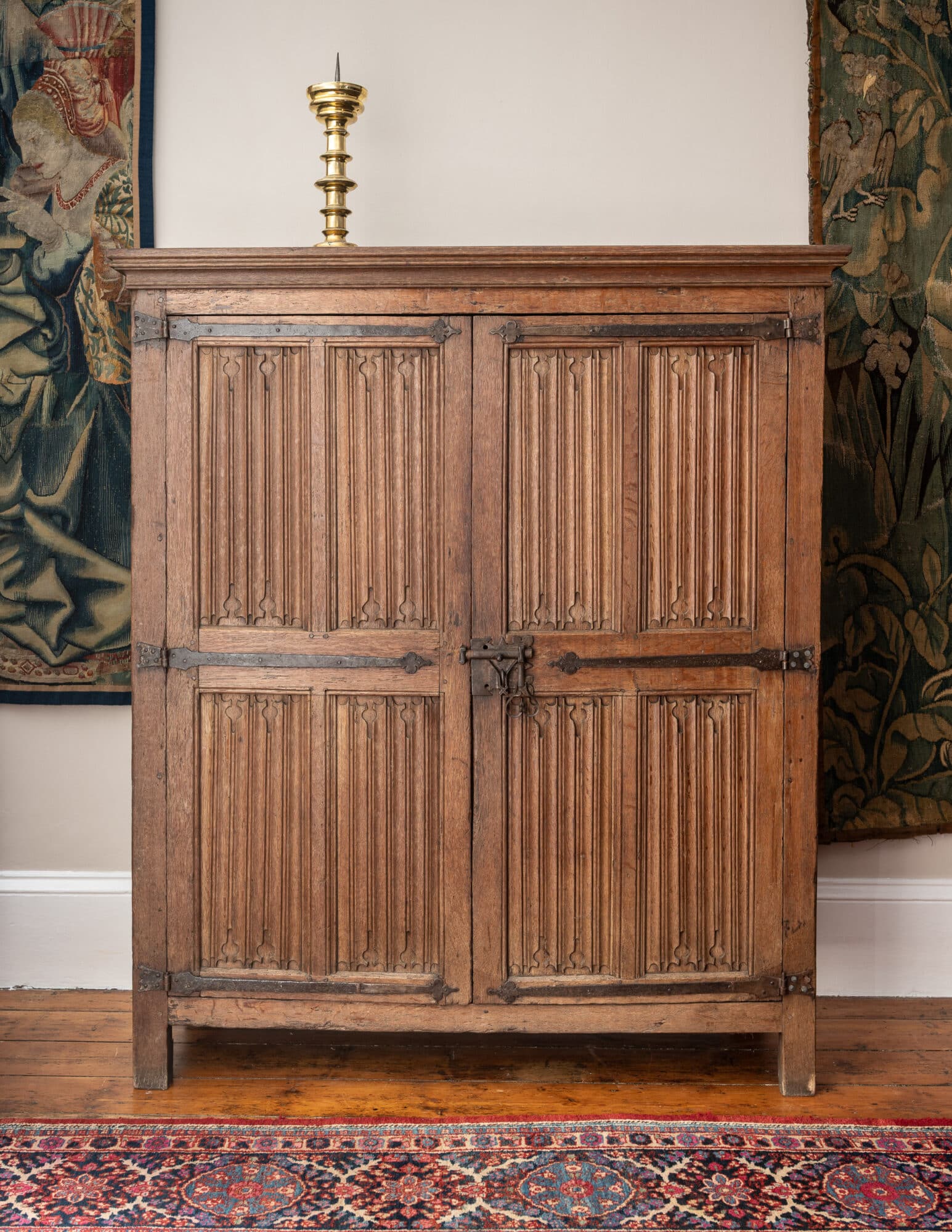 Anglo-Flemish Late Gothic Oak Cupboard