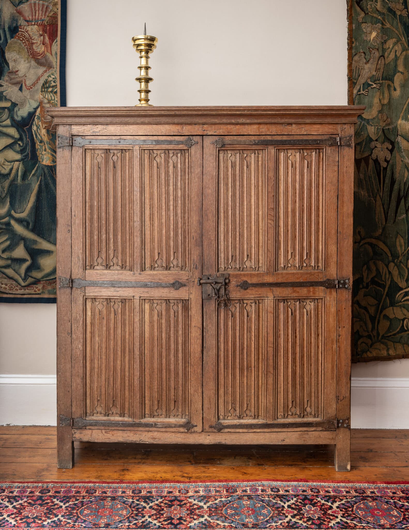 Anglo-Flemish Late Gothic Oak Cupboard