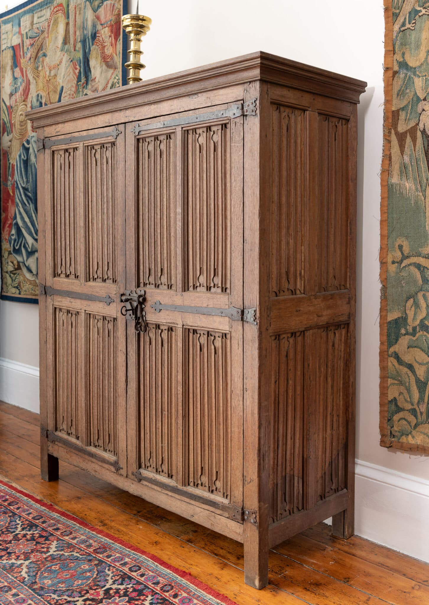 Anglo-Flemish Late Gothic Oak Cupboard