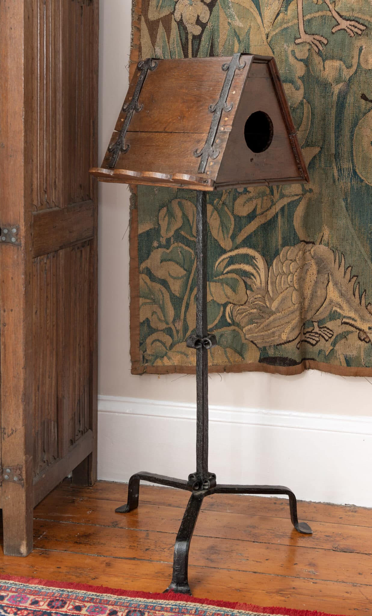 Late Gothic Oak and Wrought-Iron Revolving Lectern or Reading Desk