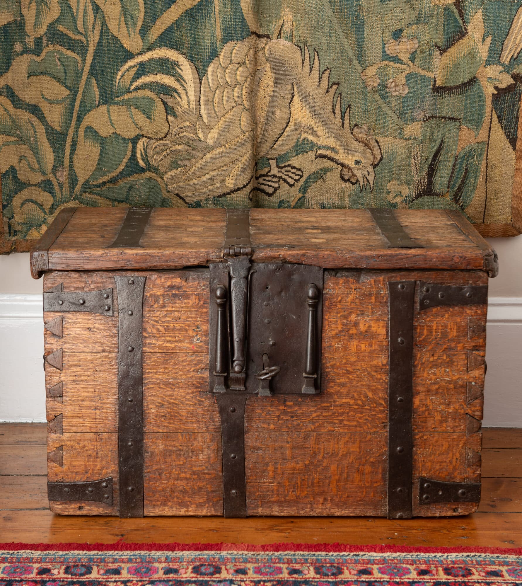 Renaissance Iron-Bound Oak Strong Box