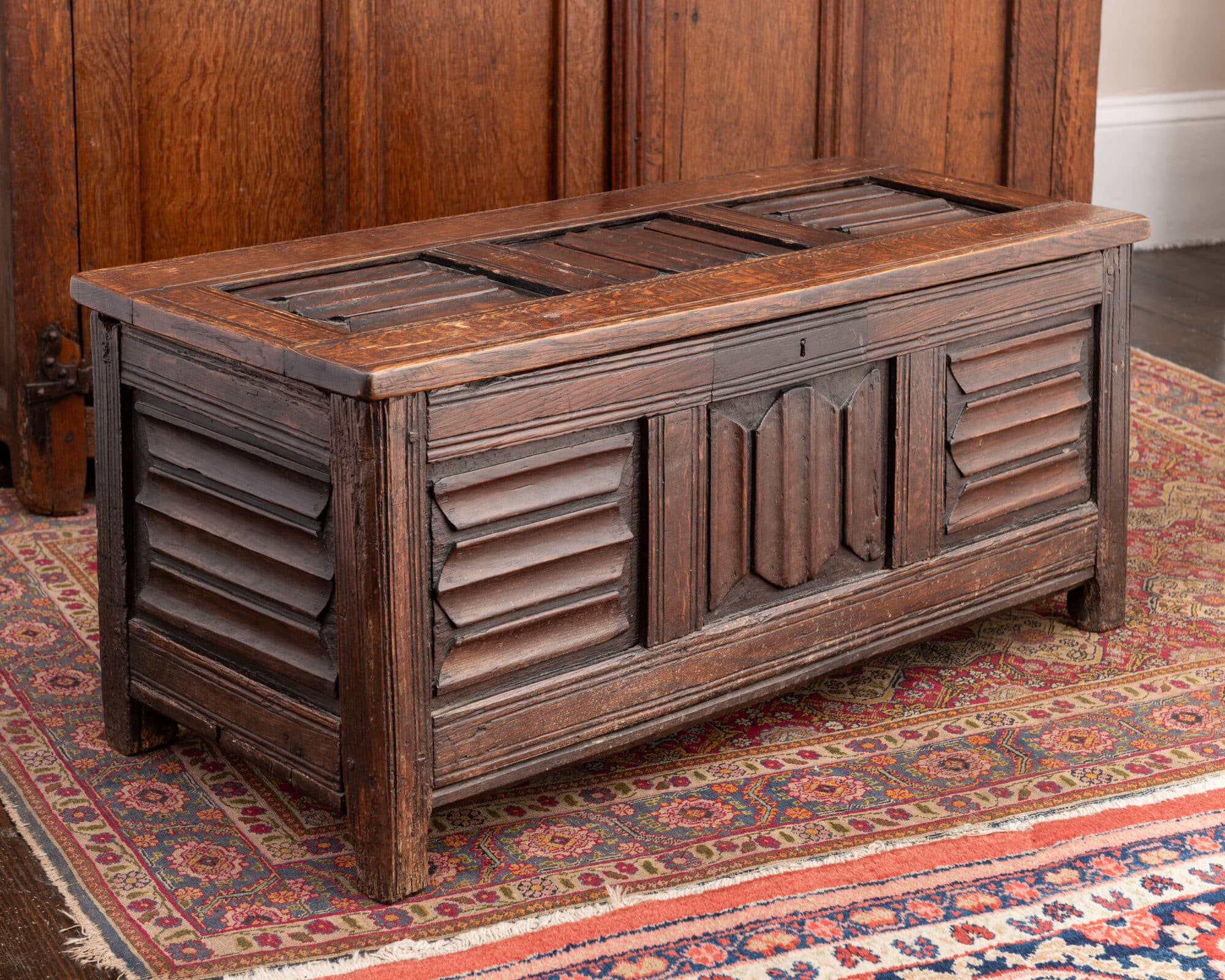 A Henry VIII Oak Linenfold Chest