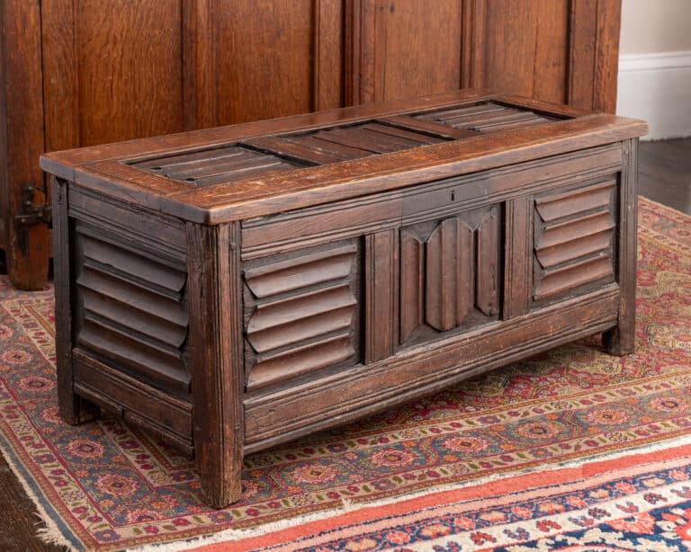 A Rare Henry VIII Oak Linenfold Chest English, circa 1530–1540 Oak
