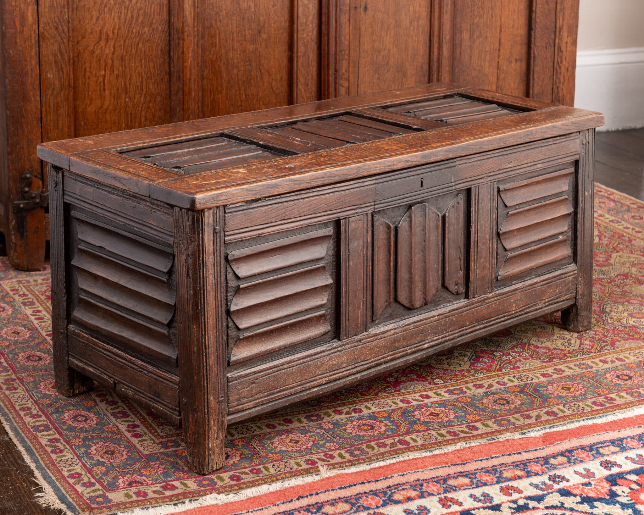 A Henry VIII Oak Linenfold Chest