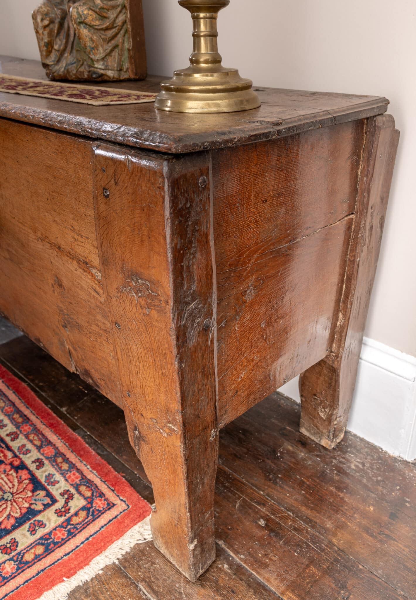 An Exceptional and Monumental Welsh Medieval Oak Boarded Chest