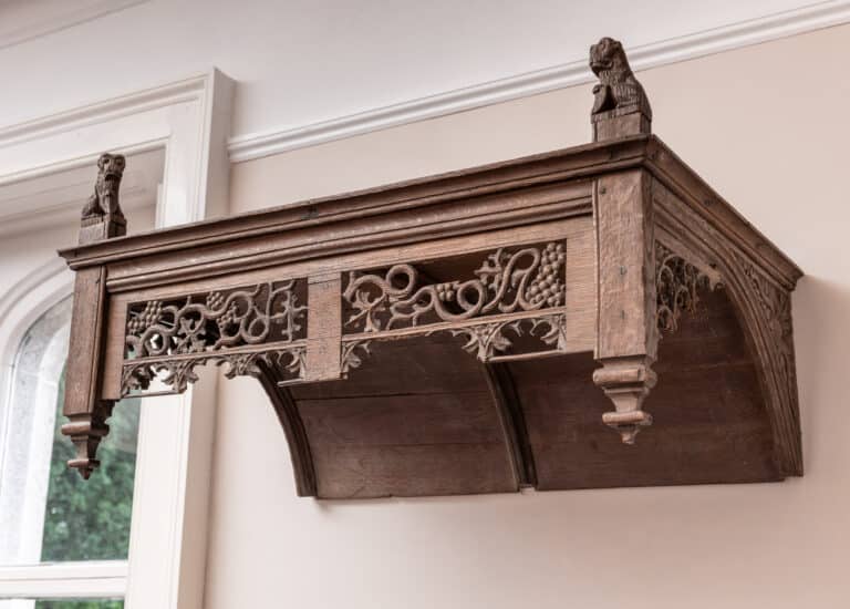 A Rare Late Gothic Carved Oak Canopy from a Chair of Estate Southern Netherlands, probably Flanders, circa 1470–1500 Oak