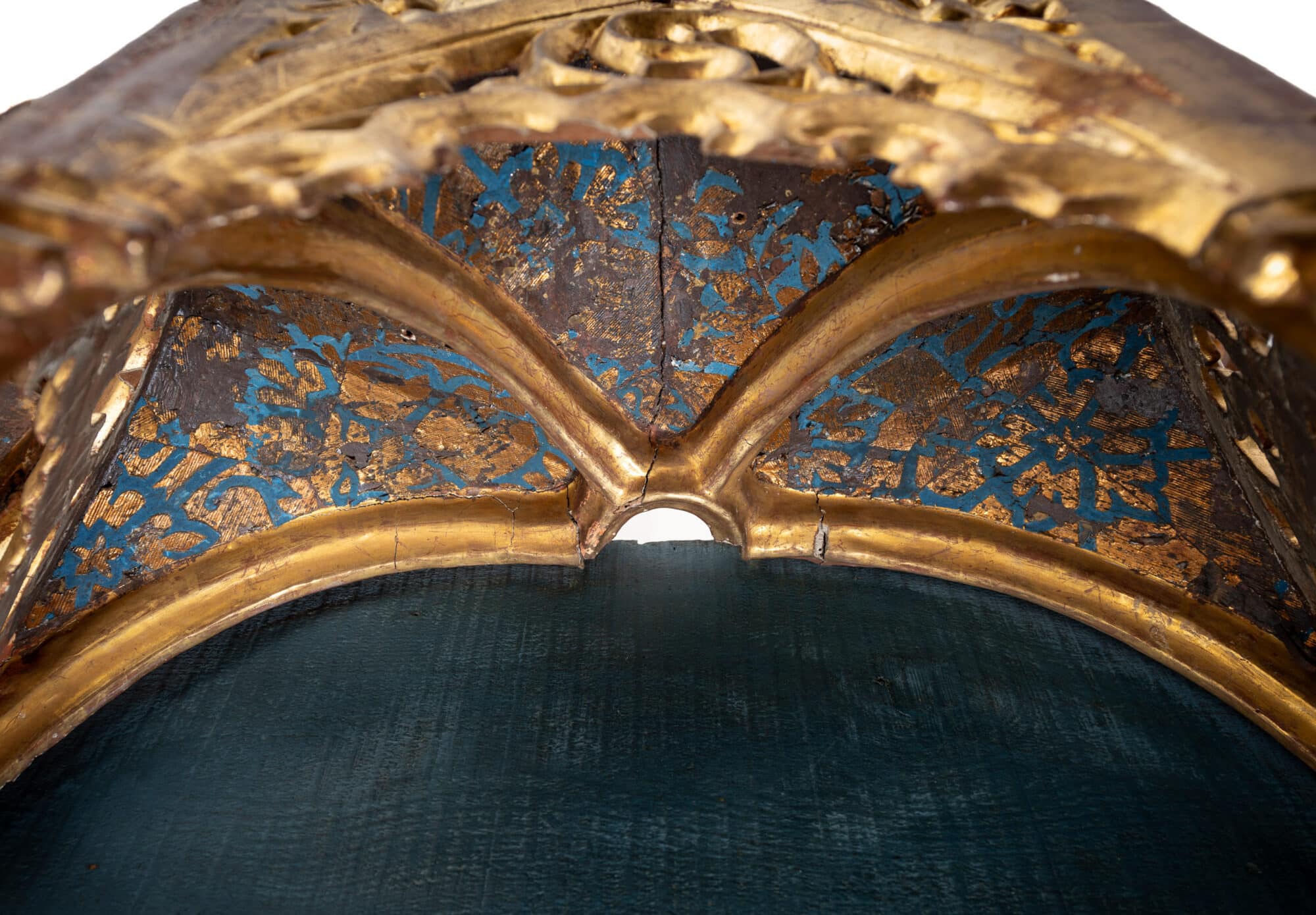 A  late Gothic Polychrome and Giltwood Architectural Tabernacle
