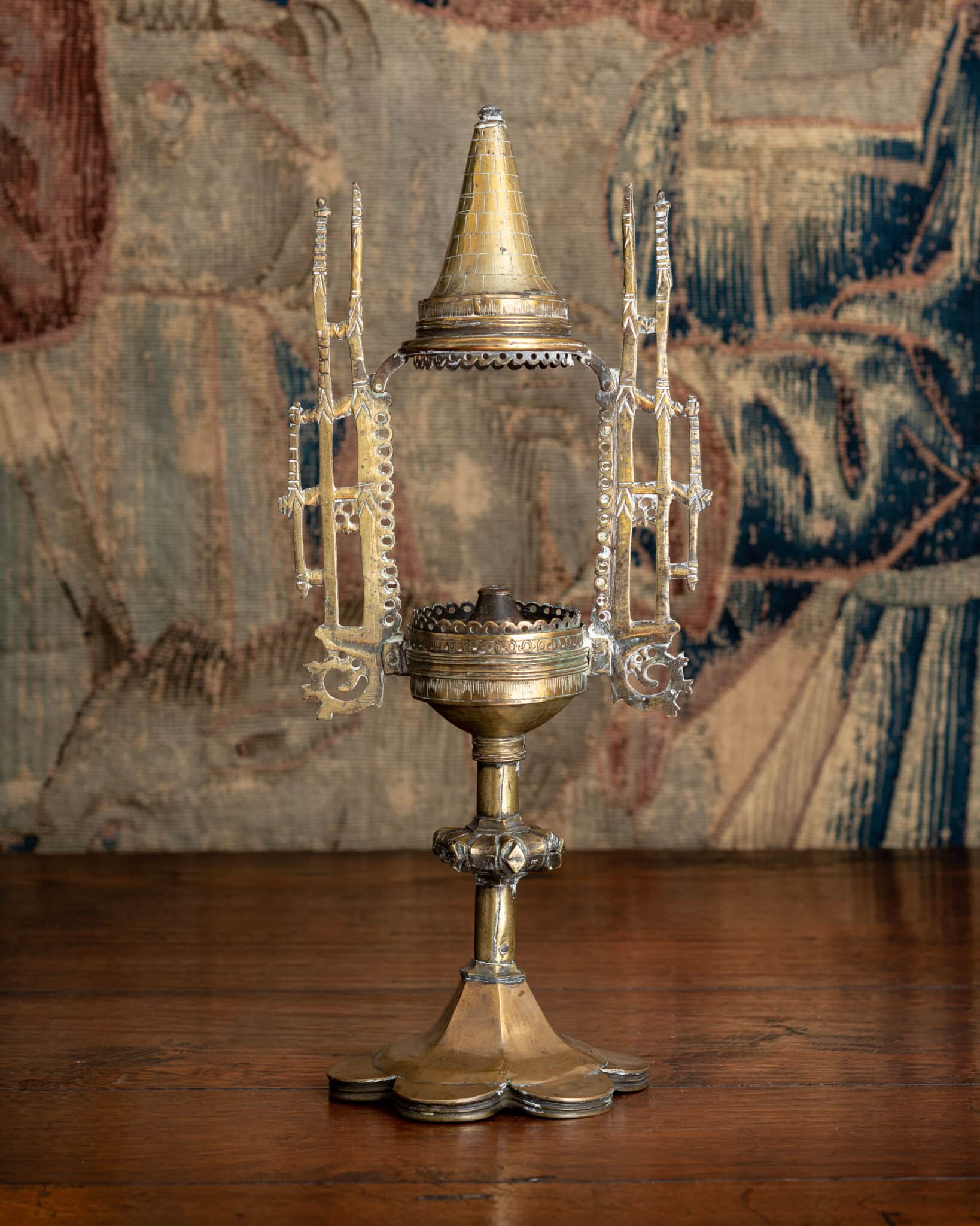 A late Gothic Nuremberg brass Turmmonstranz (Tower Monstrance)