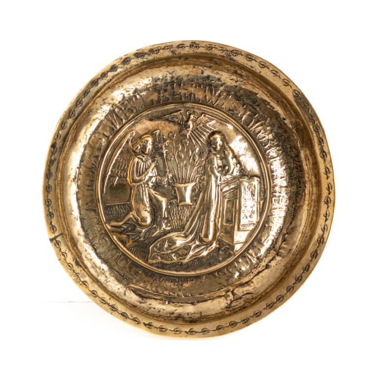 A Nuremberg Brass Beckenschlägerschüssel Depicting the Annunciation