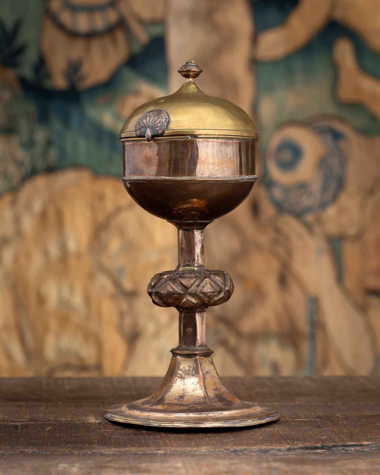 A 16th Century Silvered Brass Ciborium