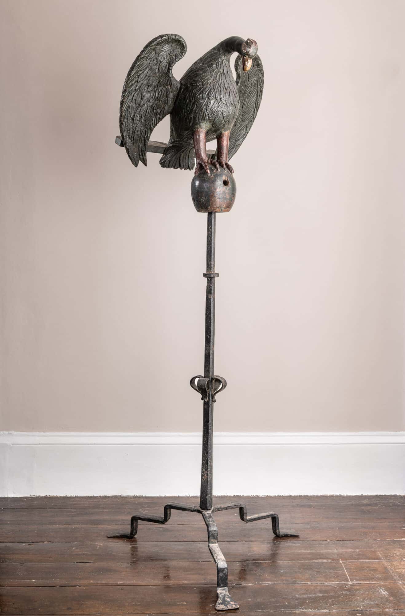 A Late Gothic Polychrome Oak Eagle Lectern