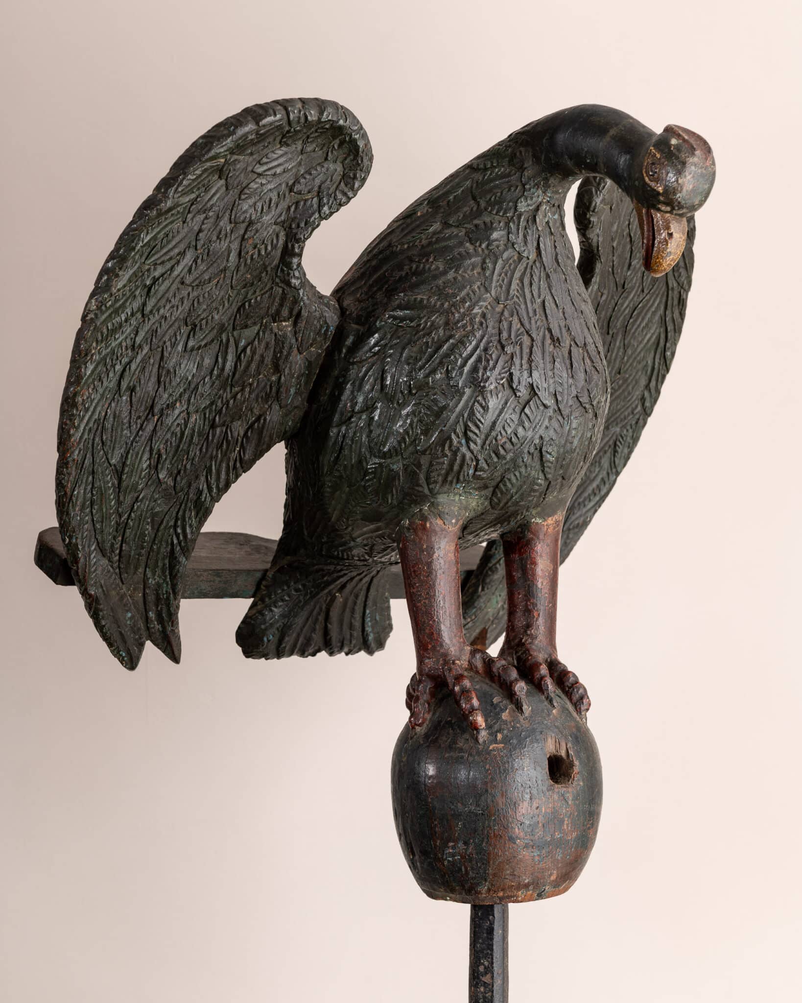 A Late Gothic Polychrome Oak Eagle Lectern